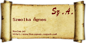 Szmolka Ágnes névjegykártya